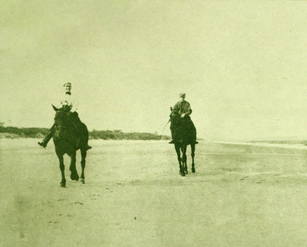 Historic horseback riding on the beach in Jekyll Island