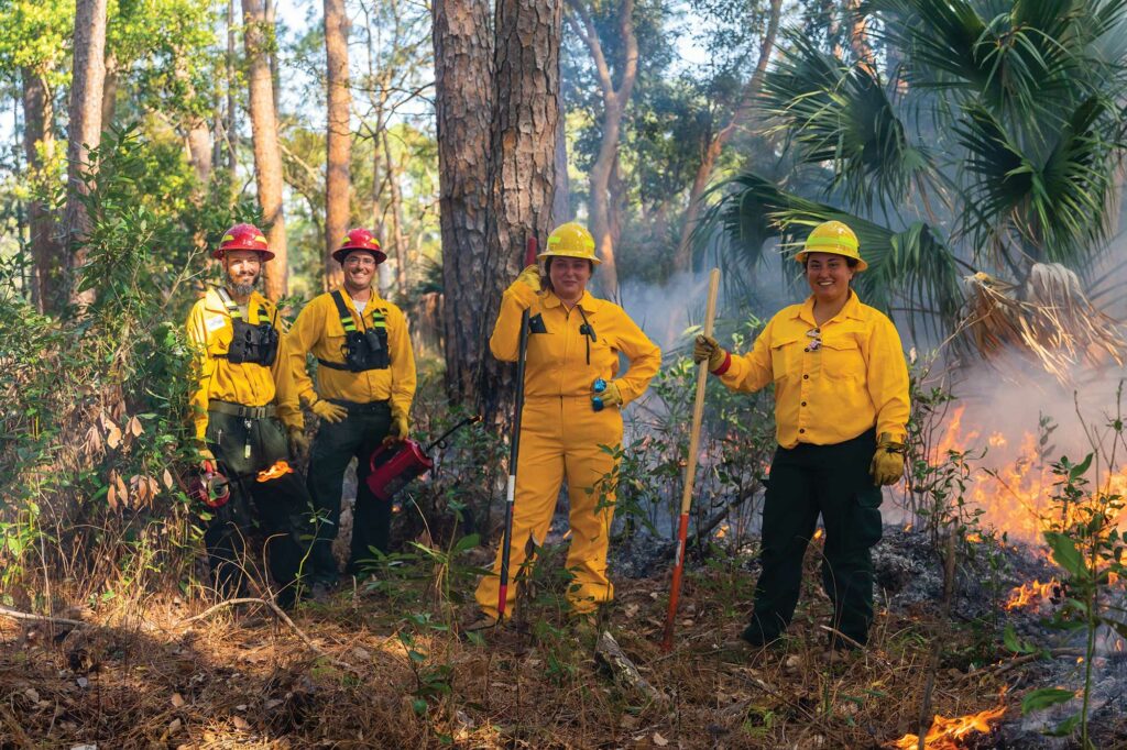 Jekyll Island controlled fire crew