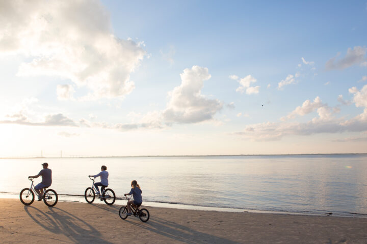 Biking on the Jekyll Island beach