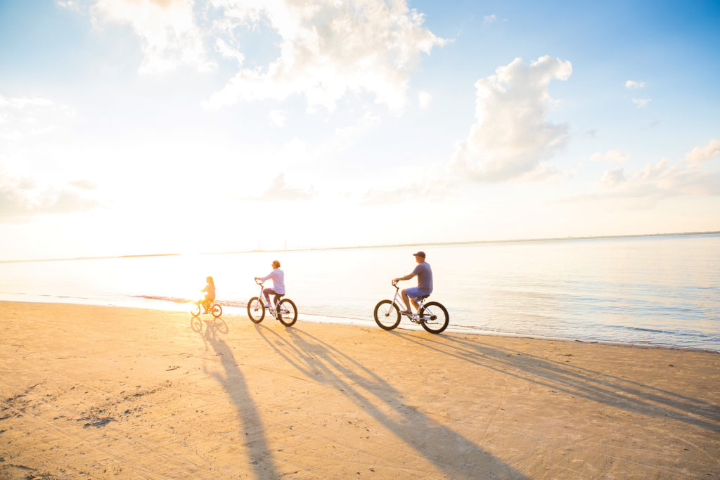 Biking on Jekyll Island Beach