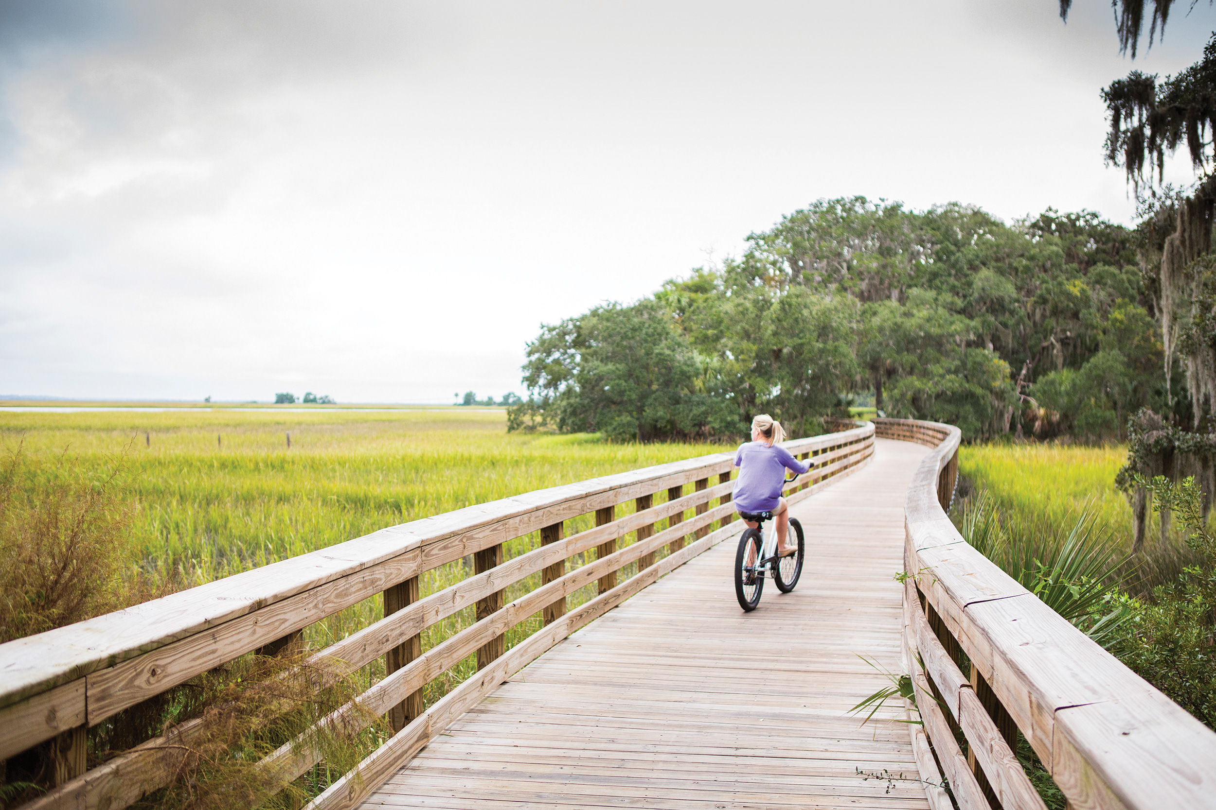 Biking through nature