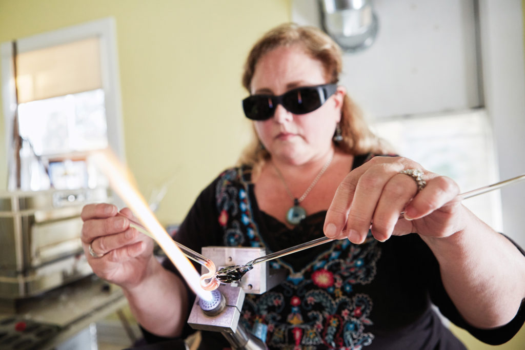 Kristen Pickett forming glass