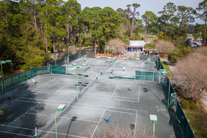 Aerial view of Jekyll Island Tennis Center