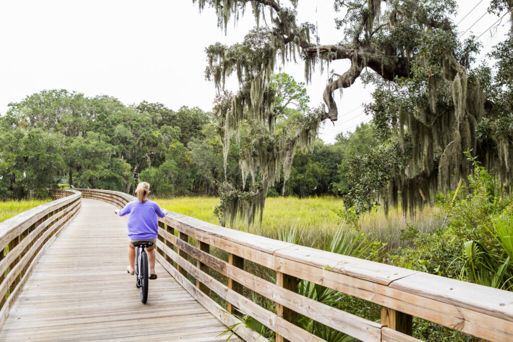 Biking. Fall on Jekyll Island.